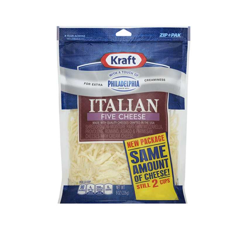 Kraft Italian five cheese shredded