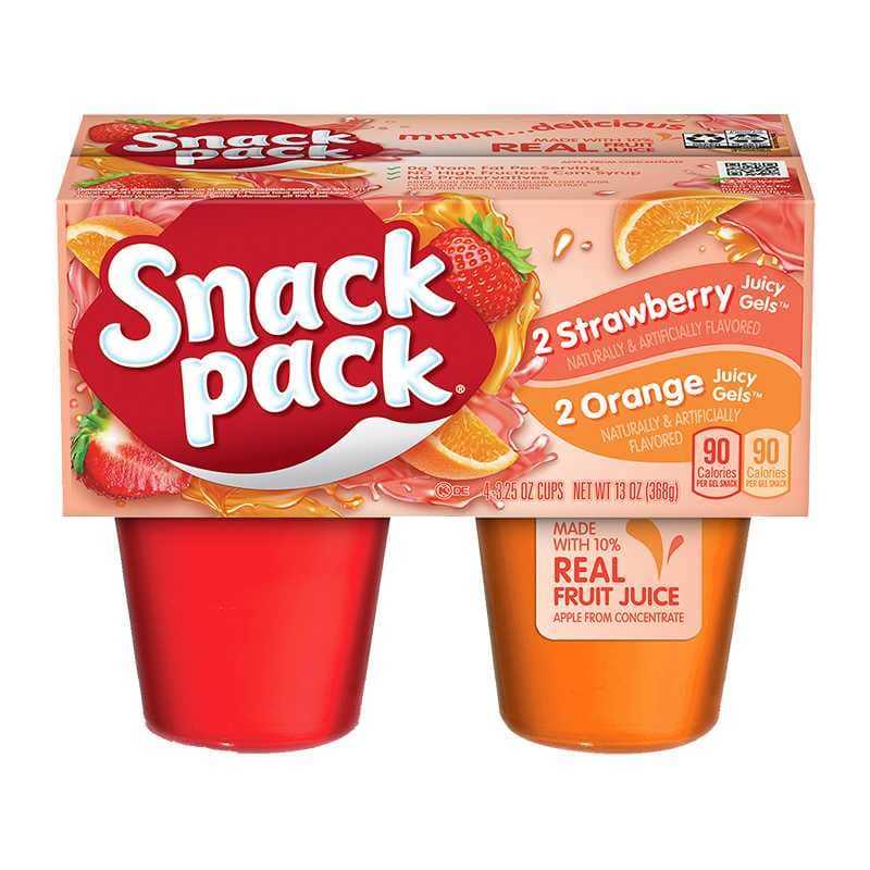 Snack Gélifiés Orange Fraise x 4