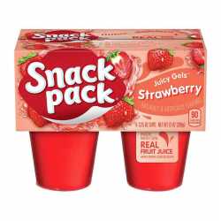 Snack Pack Juicy Gels Strawberry x 4