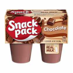 Snack Pack Chocolate Pudding X 4