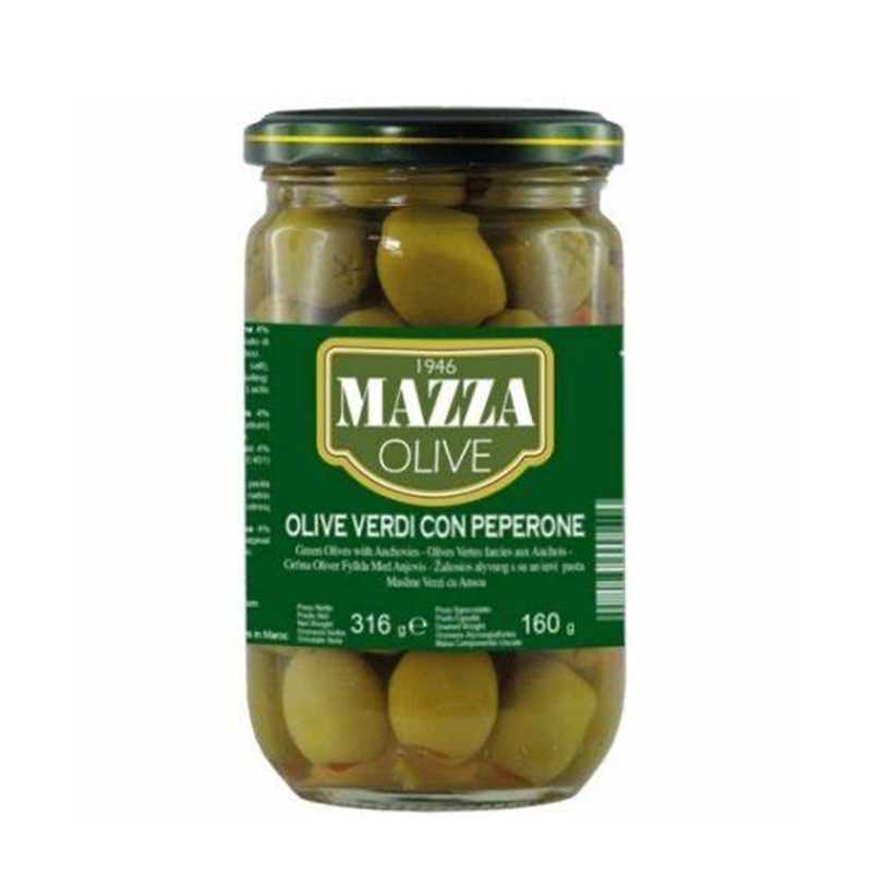 Mazza Stuffed Green Olives with Pepper