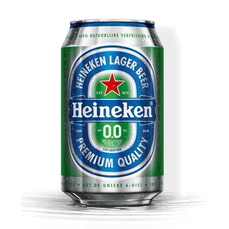 Bière Heineken 0% Alc Can   6 x 33 CL