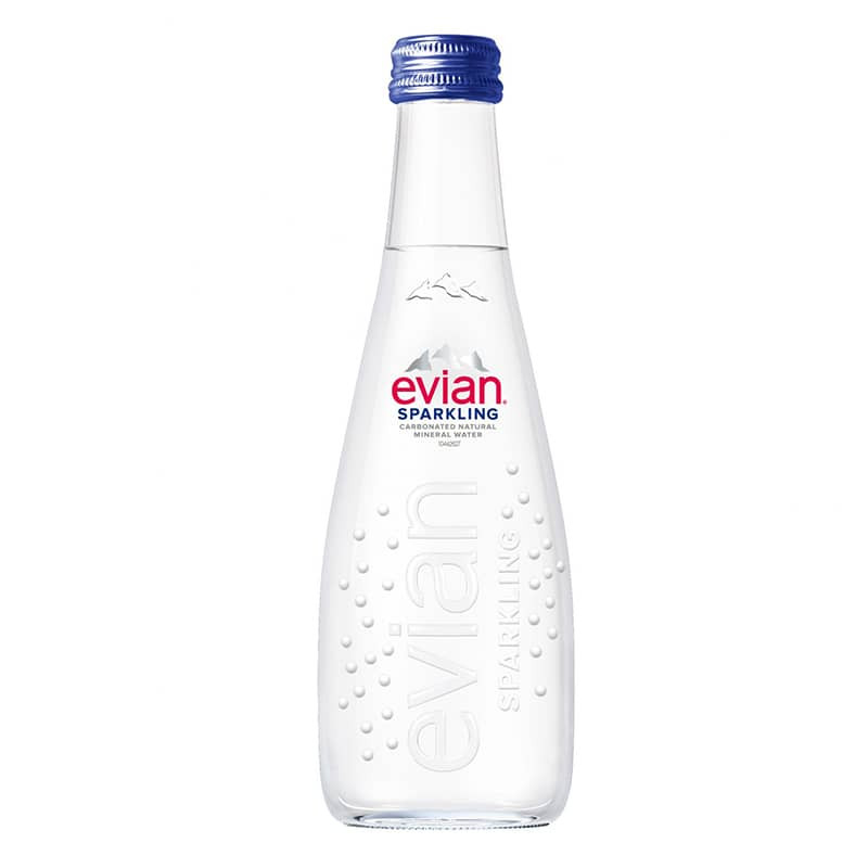 Evian Eau Minérale Gazeuse 33 CL x 20  Verre